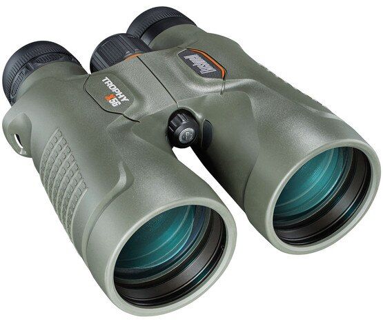 Bushnell Tropy Xtreme Roof 8x56mm Prism Binoculars with green protective armor